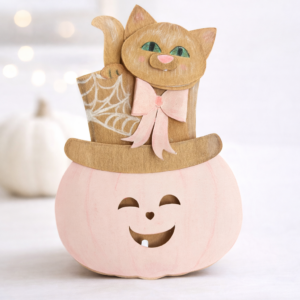 Gato e chapéu Halloween